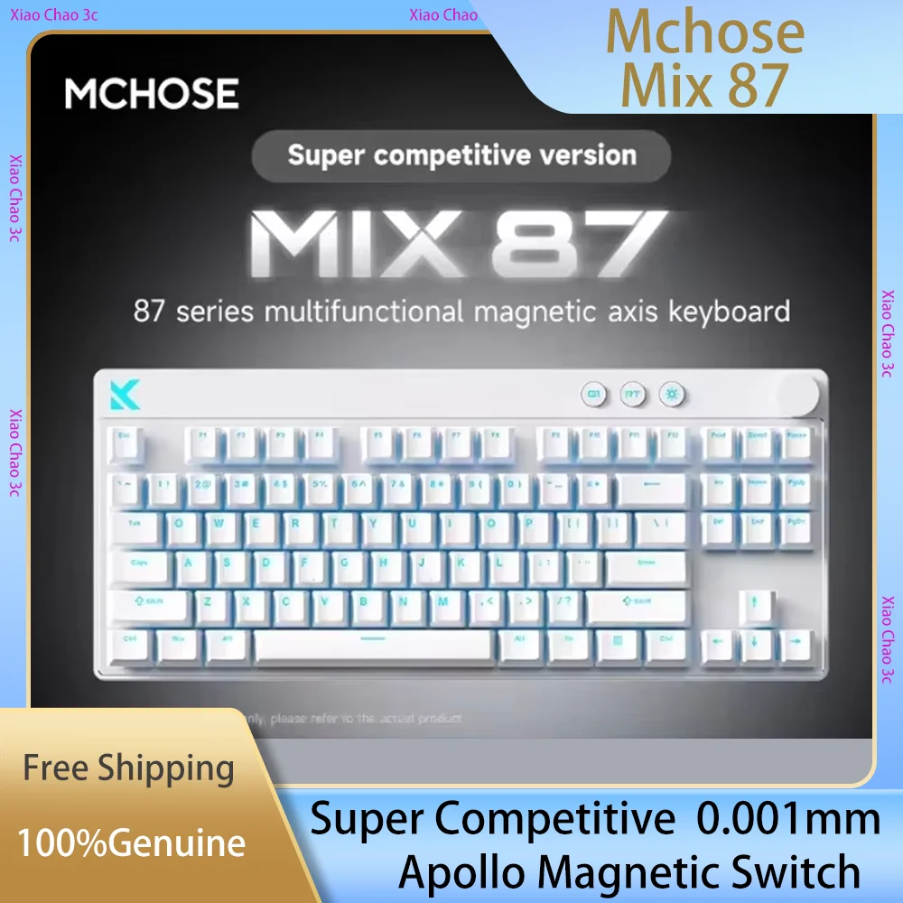 

Mchose Mix87 Gaming Keyboard Wired Single Mode with Magnetic Switch Low Latency 8k + 256k 0.08ms Esports Configuration Gift