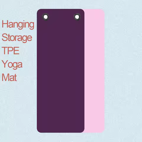6mm Eco Friendly Double-side Anti Slip TPE Yoga Mat Eyelets Fitness product image
