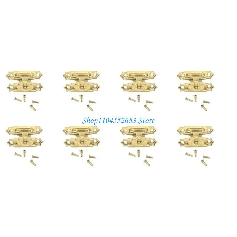 Y6GD 8 set vintage stijlen box lock en scharnieren handig voor projecten benodigdheden