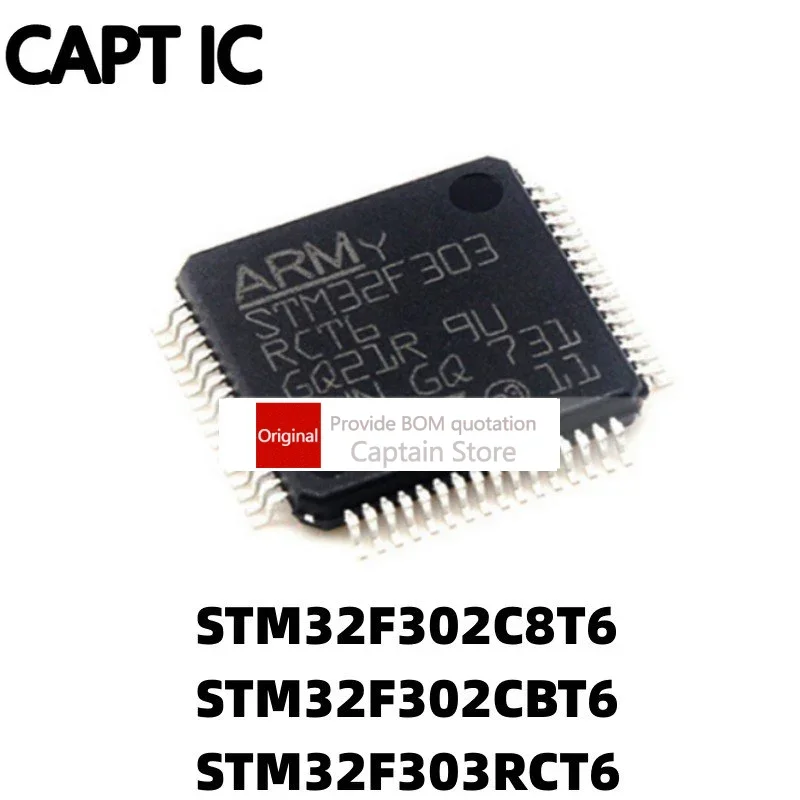 5PCS STM32F302C8T6 302CBT6 303RCT6 LQFP48