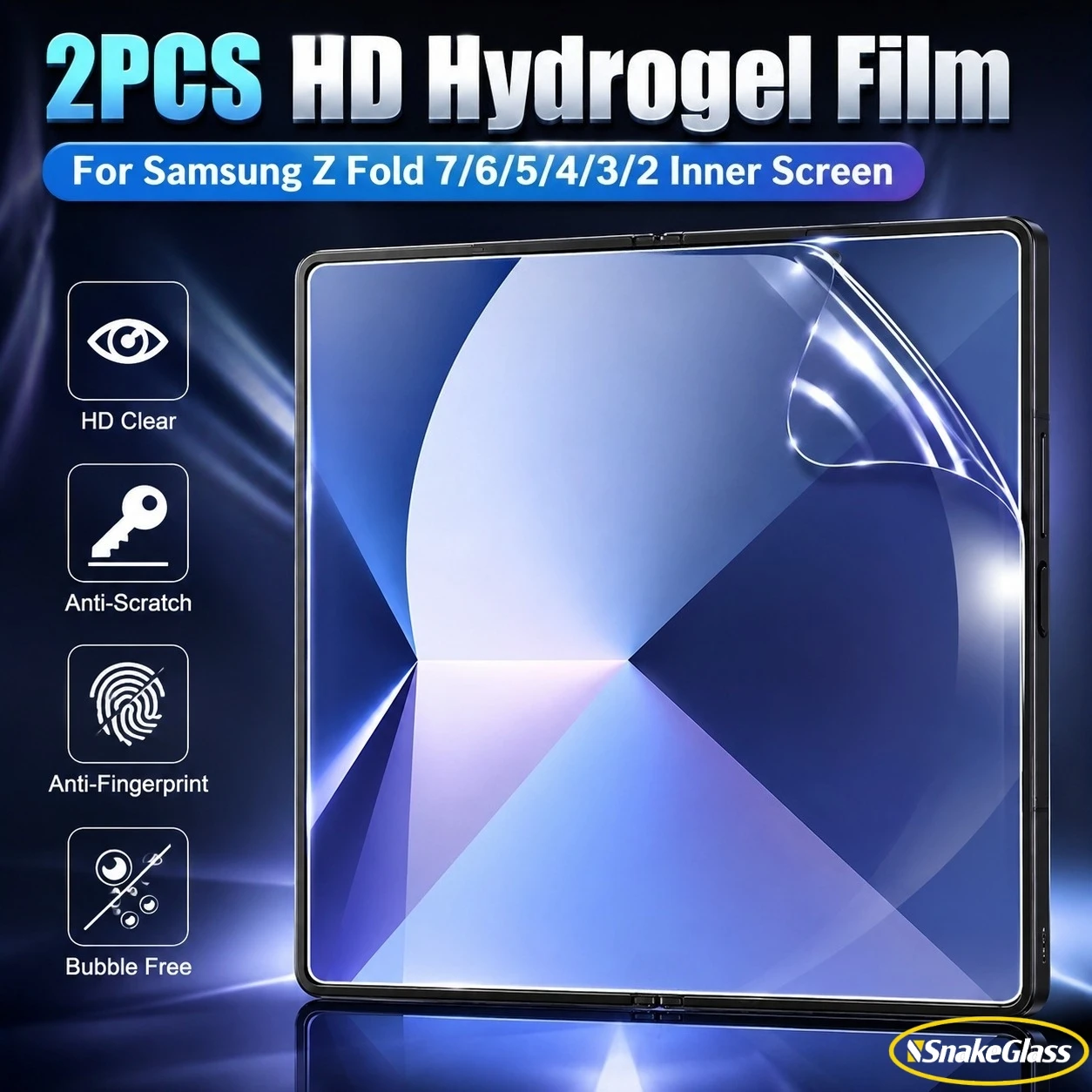 2PCS Soft HD Hydrogel Film Suitable for Samsung Galasy Z Fold 7/6/5/4/3/2 Ultra-thin Lightweight Anti-Fingerprint Scratch Film