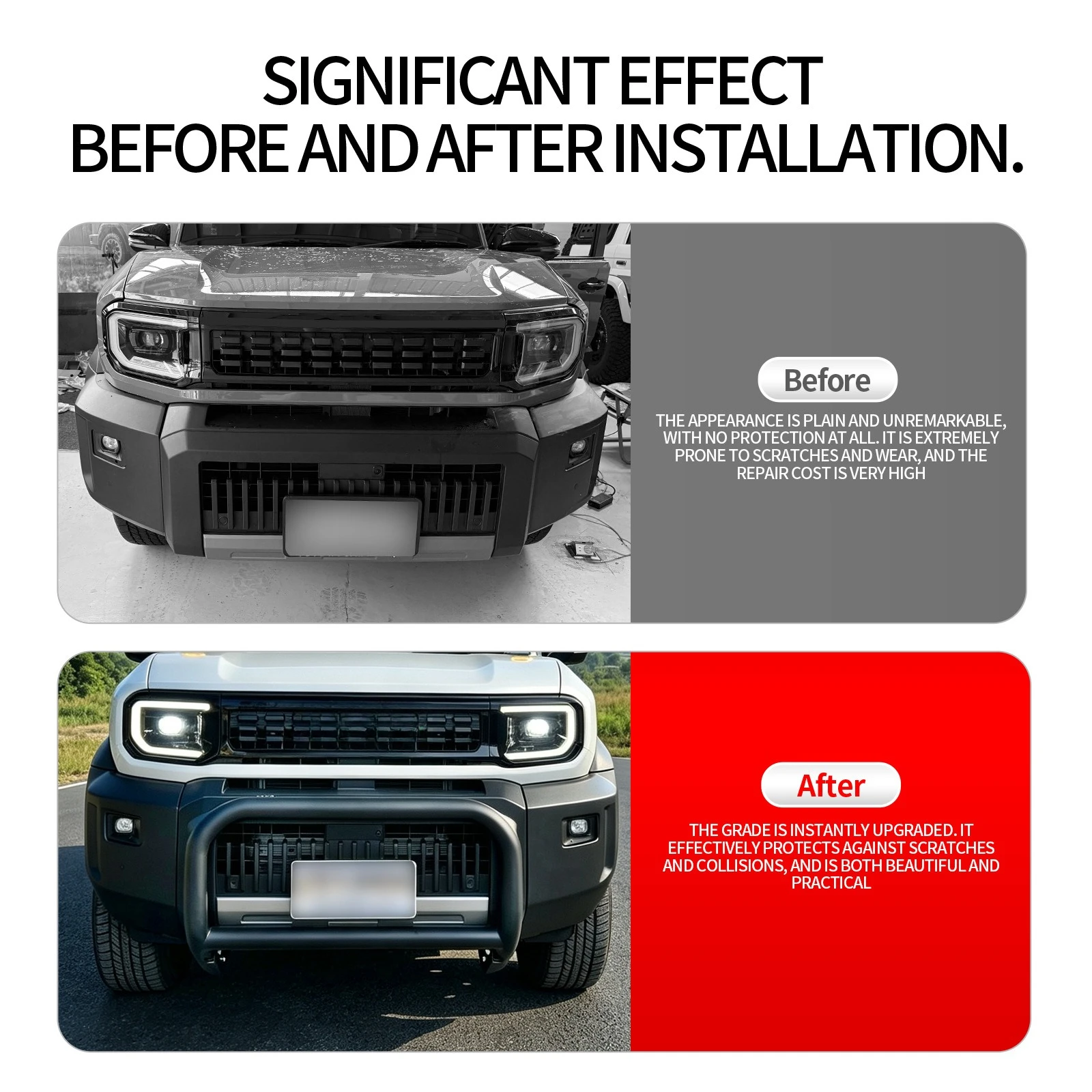 For Toyota Land Cruiser FJ 2026 Front Bumper Bull Bar Off-road Modified Anti-collision High type Large U-shaped Protective Bar view 5