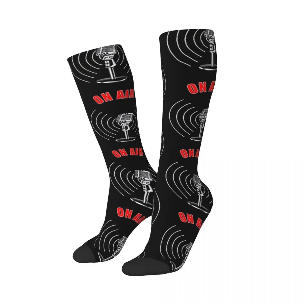 Microphone Socks Harajuku Sweat Absorbing Stockings All Season Long Socks Accessories for Man's Woman's Christmas Gifts