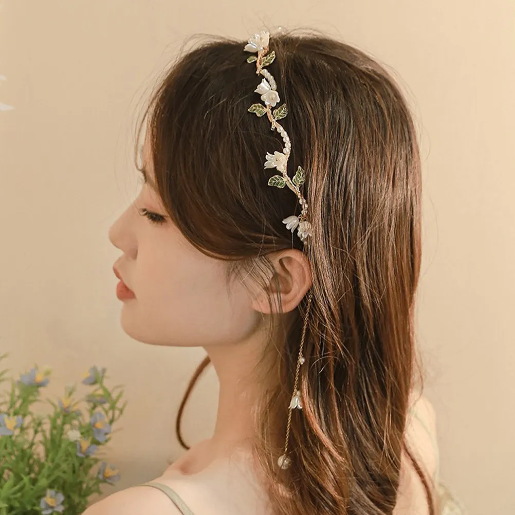 High-End Pearl Headbands Delicate Flower Design Bridal Headband Wedding Hair Accessories for Women Lightweight Comfortable