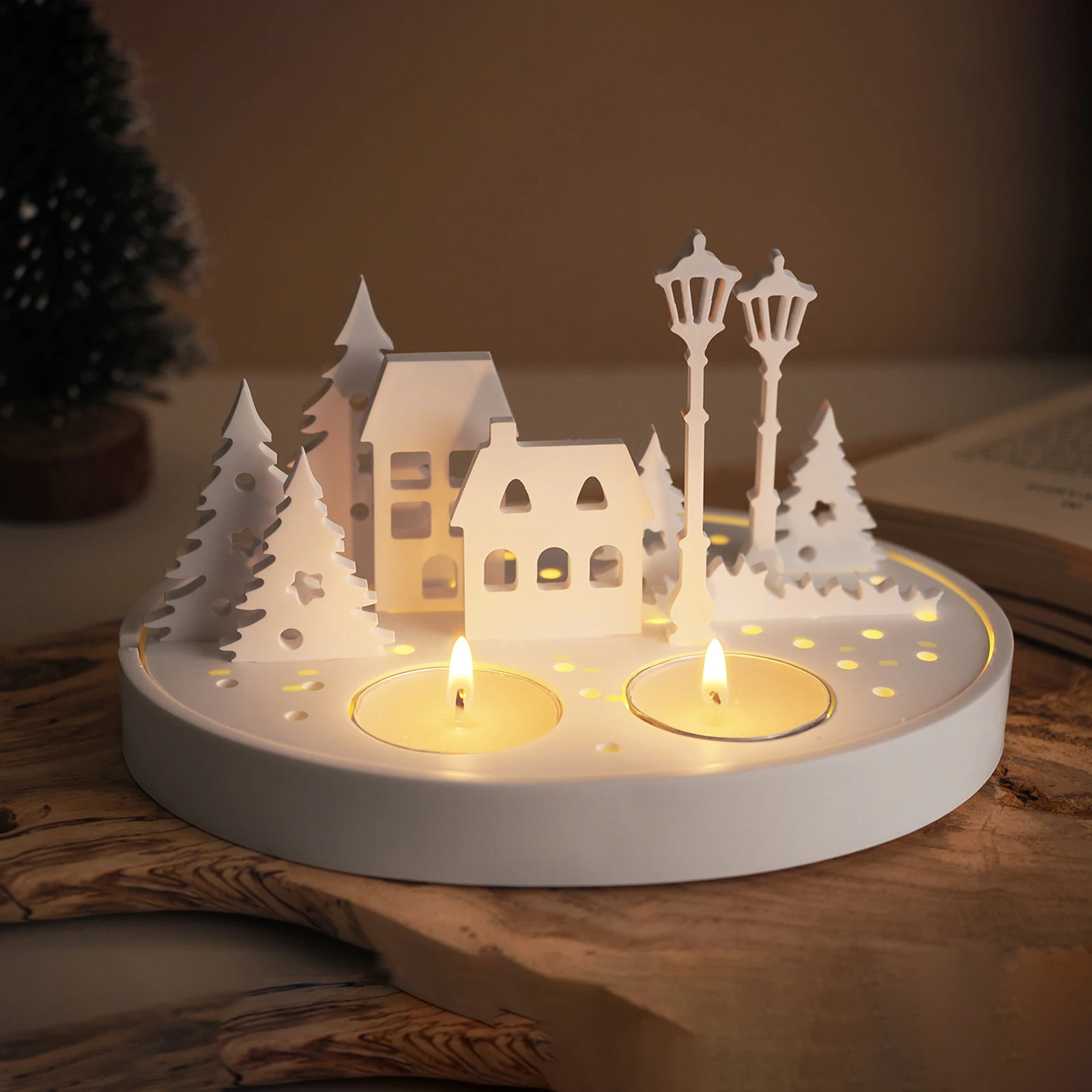 중공 집 디자인 Tealight 캔들 홀더 실리콘 금형 - Candle Holder Supplies 리뷰 및 가격