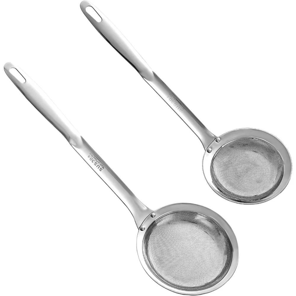 

Многофункциональный скиммер для жира в горячей кастрюле — ситечко с мелкими сетками из нержавеющей стали, ложки с прорезями, сепаратор жира, ковш (DIA 3,54 и 4,33