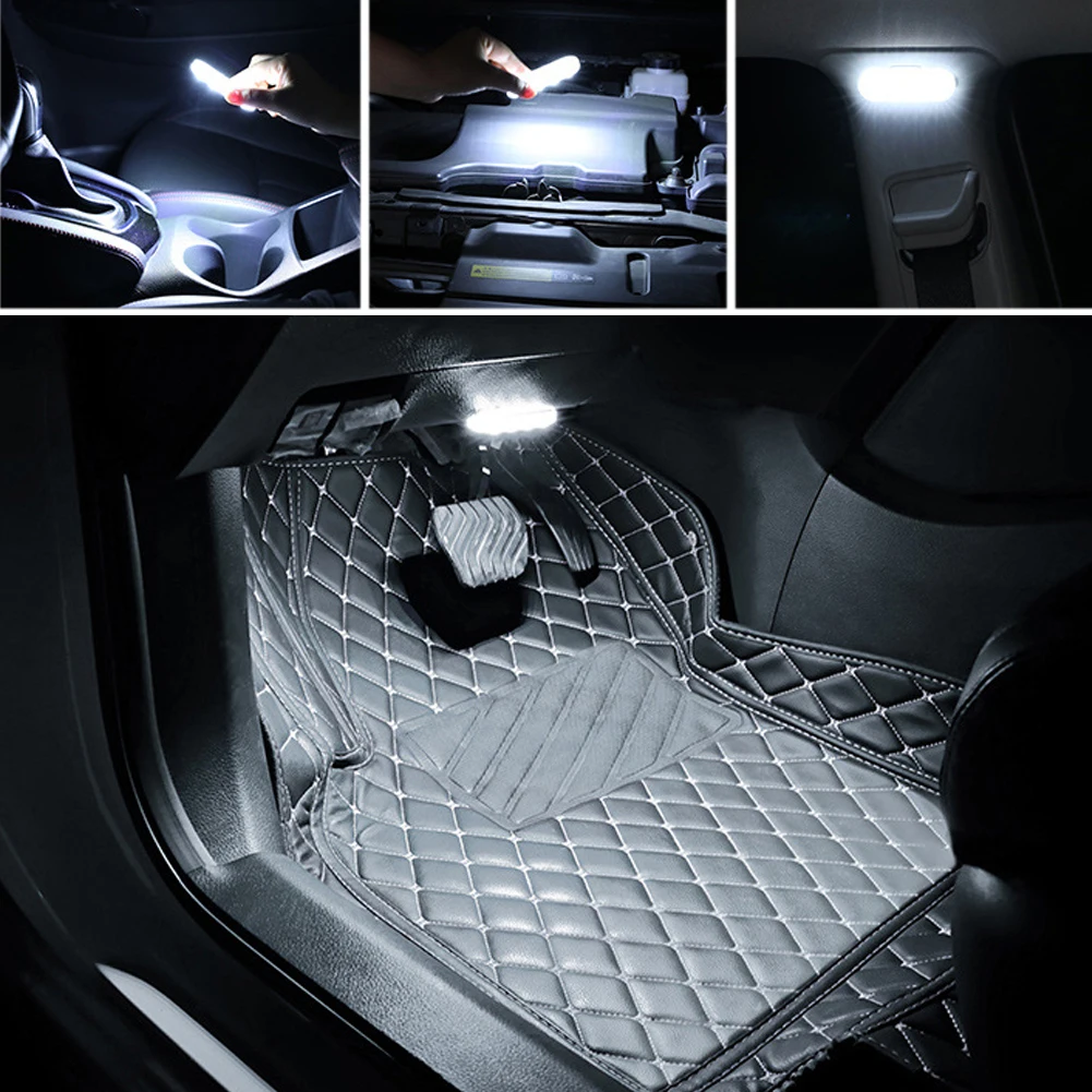 8led interior do carro ambiente humor luz toque telhado sem fio led iluminação interior leitura teto decoração do carro iluminação