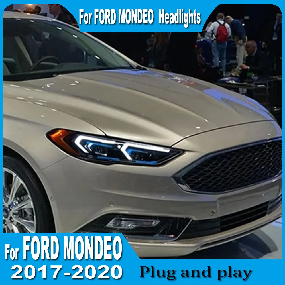 

Car headlights Upgrade Modified For Ford Mondeo LED Headlights 2017-2020 Dynamic Signal Head Lamp Auto Accessories
