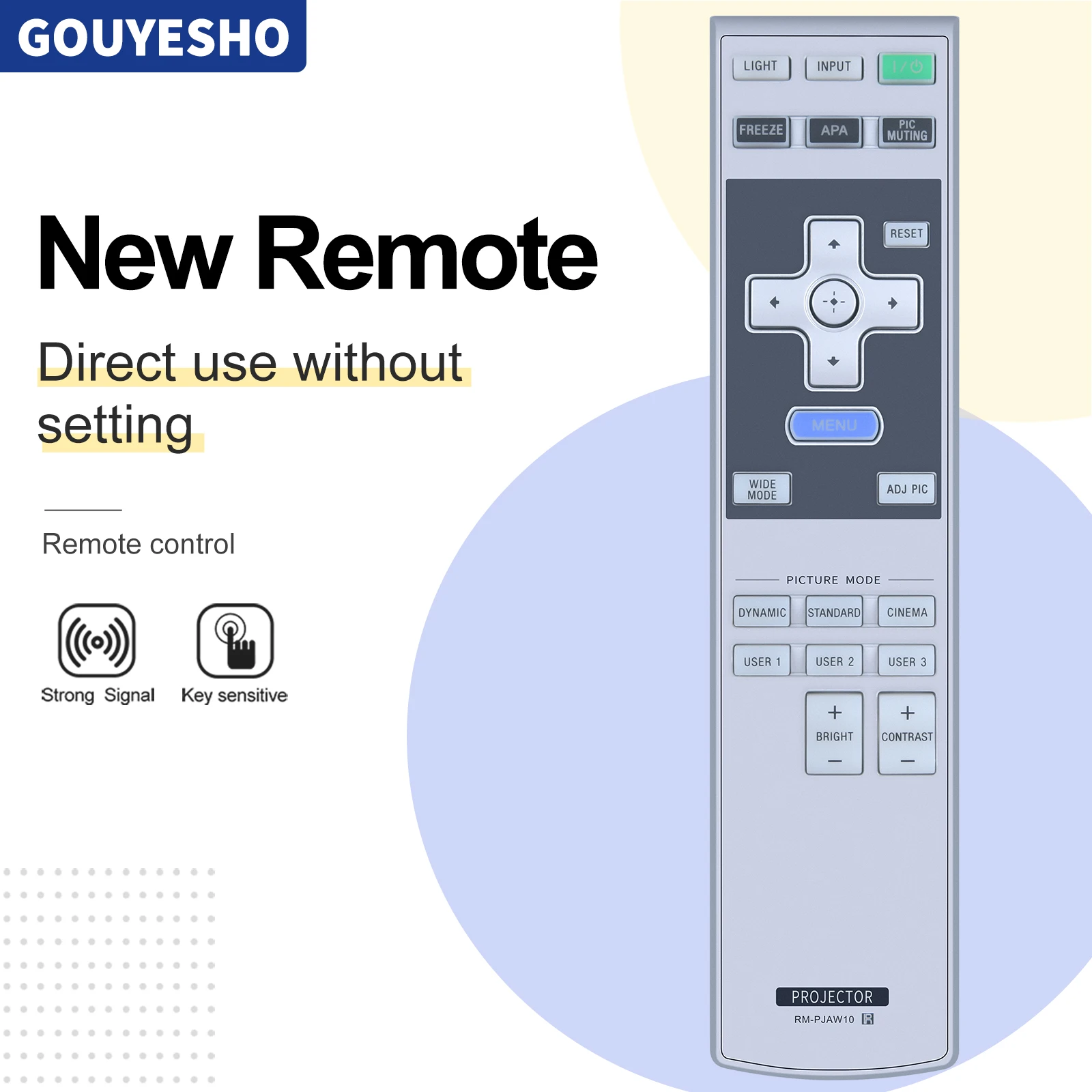 

New RM-PJAW10 Remote Control For Sony 3LCD Projector VPL-HW10 VPL-VW95ES VPL-HW30EW VPL-AW10 VPL-AW15 VPL-BW7