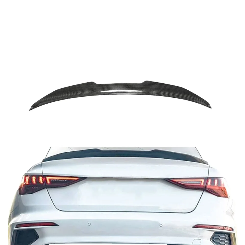 

Автомобильный спойлер из чистого углерода для подтяжки лица RS3 Ducktail для Audi S3 8Y A3 SLINE Sedan 4-дверный 2021-2022