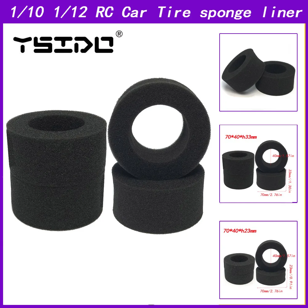 70*40*23mm 70*40*33mm 1/10 1/12 Wheel Sponge Liner for Wltoys HBX Hardened Tire Sponge Foam RC Truck Crawler Cars Parts