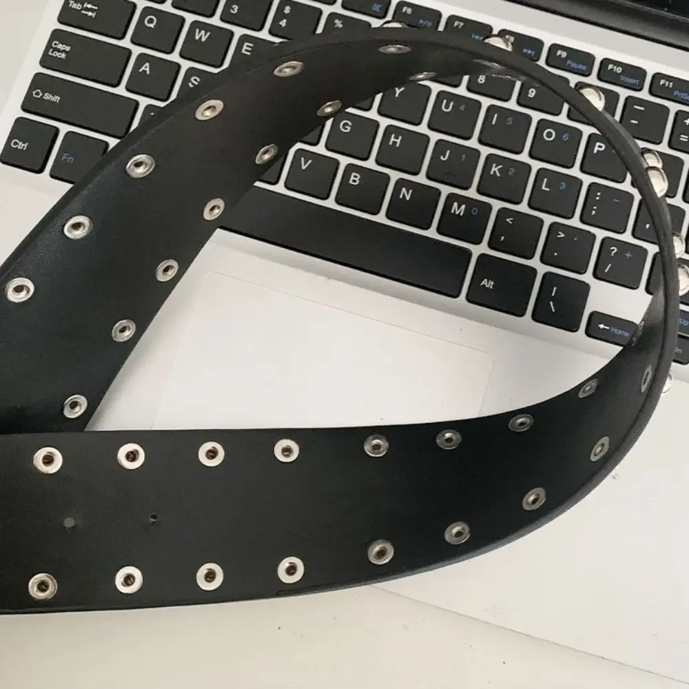 Heavy-Duty Designer Wide Women's Belt Gothic Punk Style Rivet Waist Belt American Y2k Dress Jeans Belt Streetwear