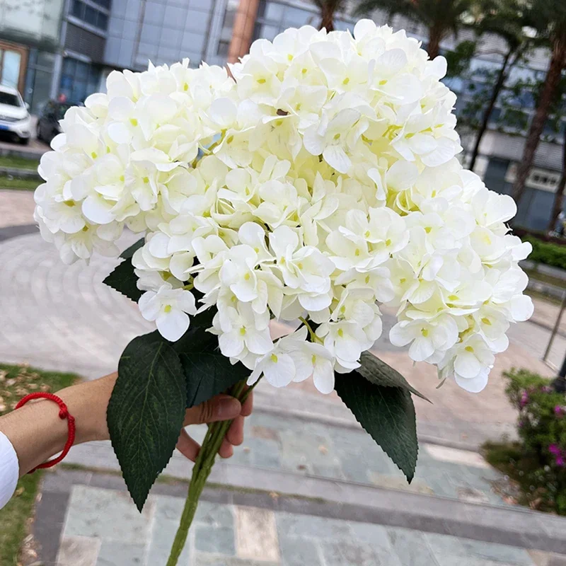 

Large Artificial Hydrangea Macrophylla Really Touch Big Head DIY Bridal Bouquet Home Garden Wedding Party Decoration Accessories