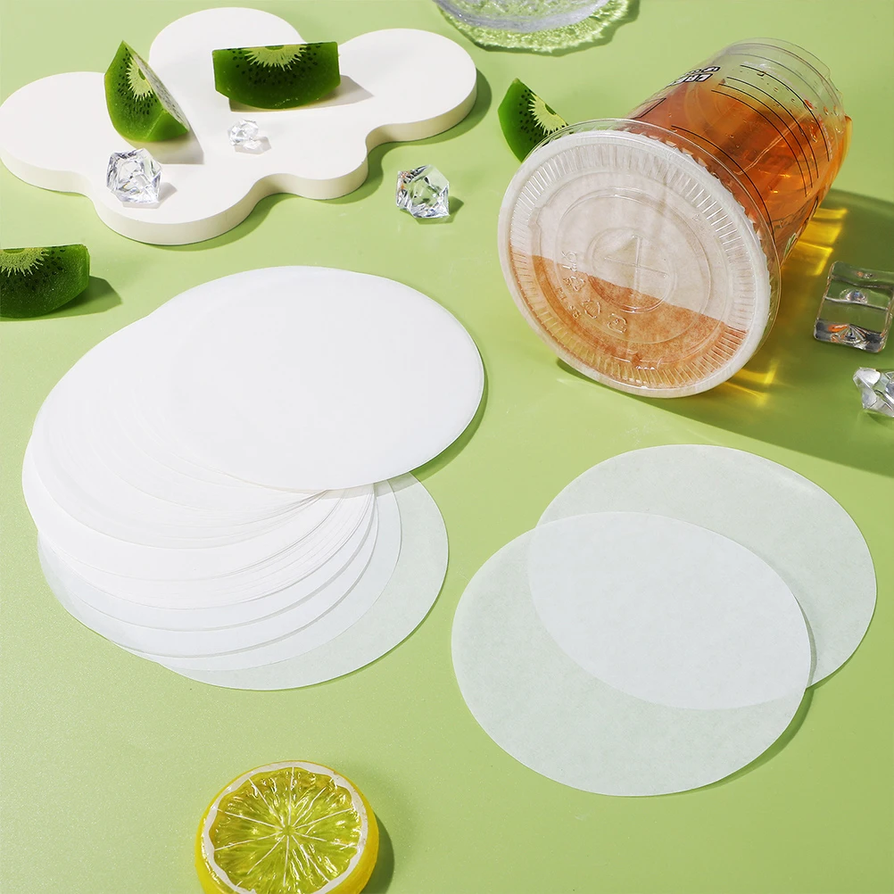 

Leak-Proof Sealing Sheets Wood Pulp Round Paper Films For Coffee Milk Tea Juice Bottles Anti-Leak Paper Beverage Cup