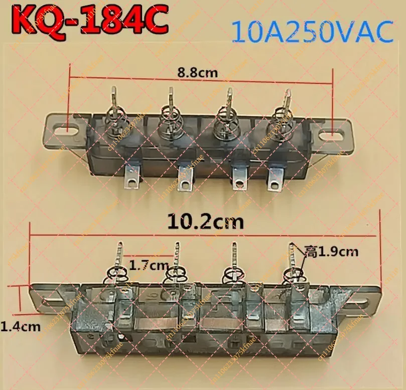 Button Switch KQ-184C KQ-143C 250V 10A Electric Heater Control Replacement Parts for Household Space Heater