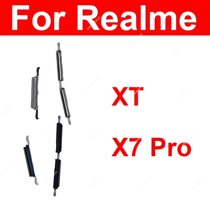 

Кнопка регулировки громкости для Realme XT X7 Pro 5G, боковой вкл. Выкл. Кнопки громкости вверх и вниз, запасные части