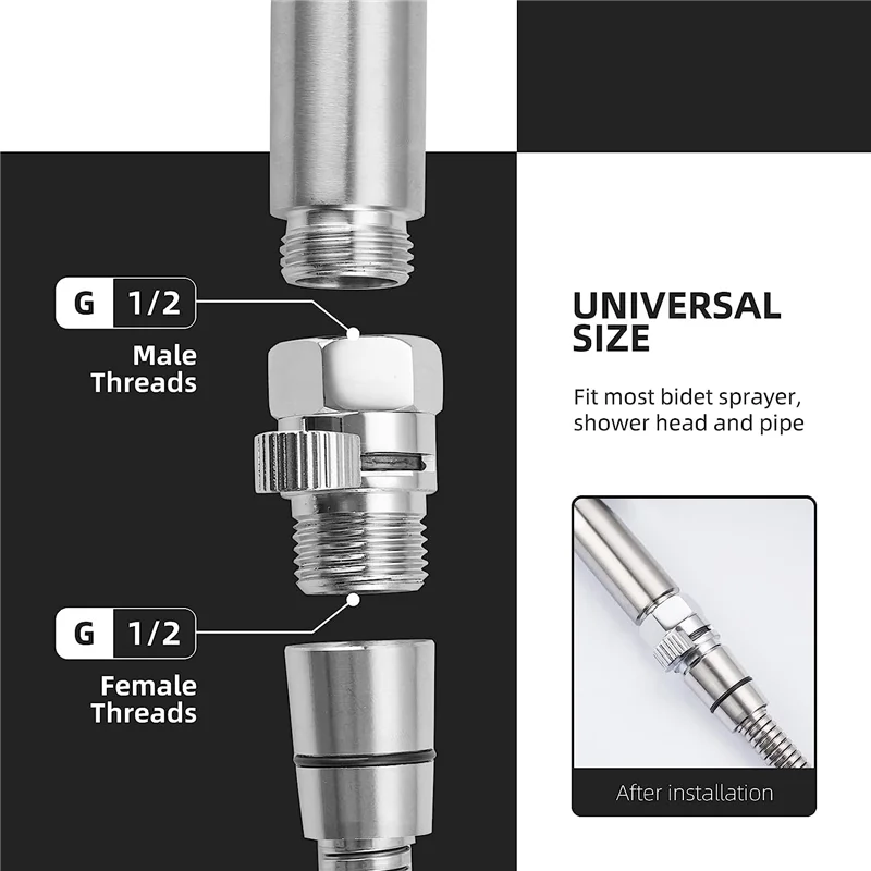Douchekop Afsluitklep Douchestroomregelklep G1/2 Stroomdrukregelaar Voor Handheld Douchesproeier Bidet