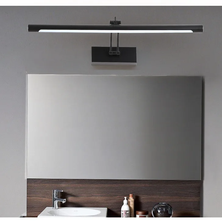 

Зеркало с LED-подсветкой для макияжа, зеркало для ванной комнаты с подсветкой для шкафчика, противотуманная подсветка, простой и стильный настенный светильник для отелей
