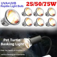 UVA+UVB Reptile Lamp Bulb Reptile Heat Lamp Turtle Basking Heating Light UV Light Bulb Amphibians Lizards Temperature Controller