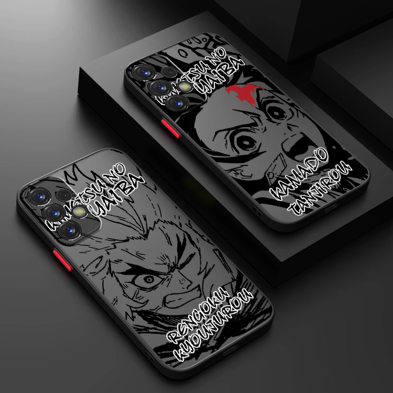 

Anime Demon Slayer Cool Cute Frosted Translucent For Samsung A53 A52 A33 A32 A51 A71 A21S A13 A73 A50 A22 A12 5G Matte
