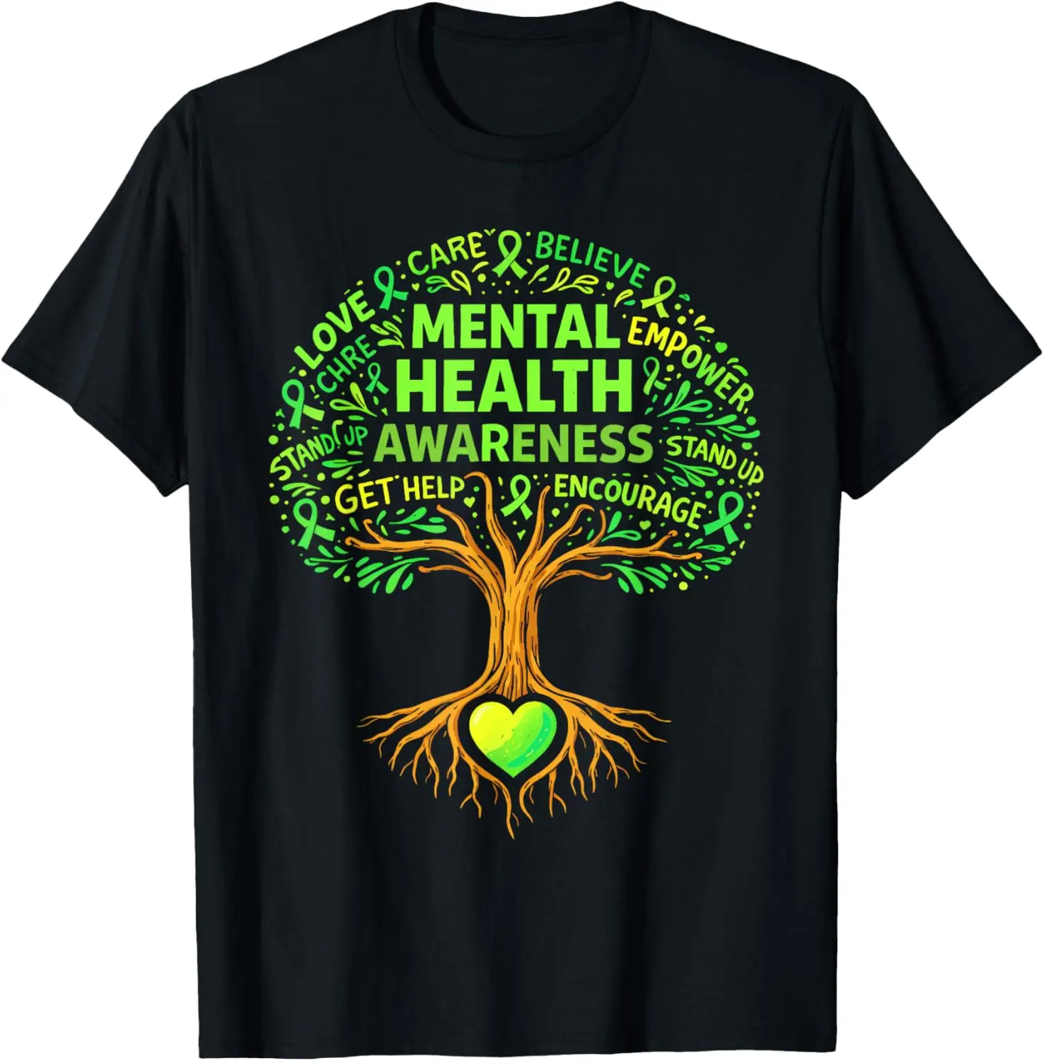 End The Stigma Sunflower Mental Health Awareness Men Women T-Shirt 100% Cotton Trendy Y2K Short-Sleeve Tee – Soft, Quick-Drying, & Moisture-Wicking; Ideal for Sports or Casual Wear; Great Gift for Christmas or Halloween.