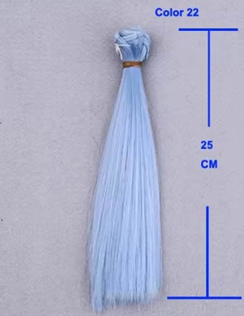 factory offer wholesales 25cm brown blue purple green BJD/OD Doll Wigs doll hair DIY straight hair wig for 1/3 1/4 bjd doll