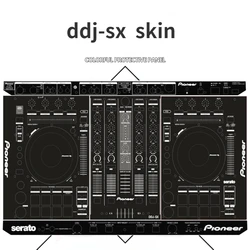 Pegatina de protección para panel de reproductor de disco de DJ digital, controlador de DDJ-SX, negro, original, stock