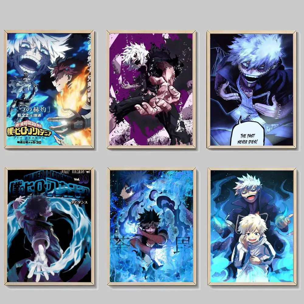 Pósteres y pegatinas de papel impermeables de buena calidad de Anime My Hero Academia Dabi para cafeterías y bares, pegatinas de pared