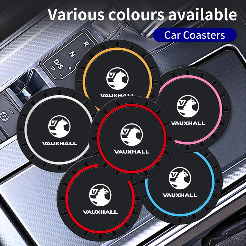 Автомобильные Кожаные подставки 2 шт., Нескользящие подставки, силиконовые подставки, автомобильные подкладки для клетки бутылки для Vauxhall VXR Astra GTC Tigra Zafira