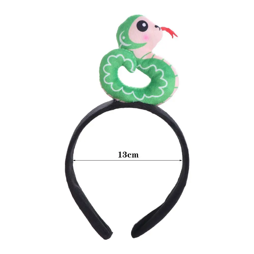 Creative Chinese Zodiac Snake Headband Soft Plushy Chinese New Year Hairband Headwear Fur Hair Styling Accessory