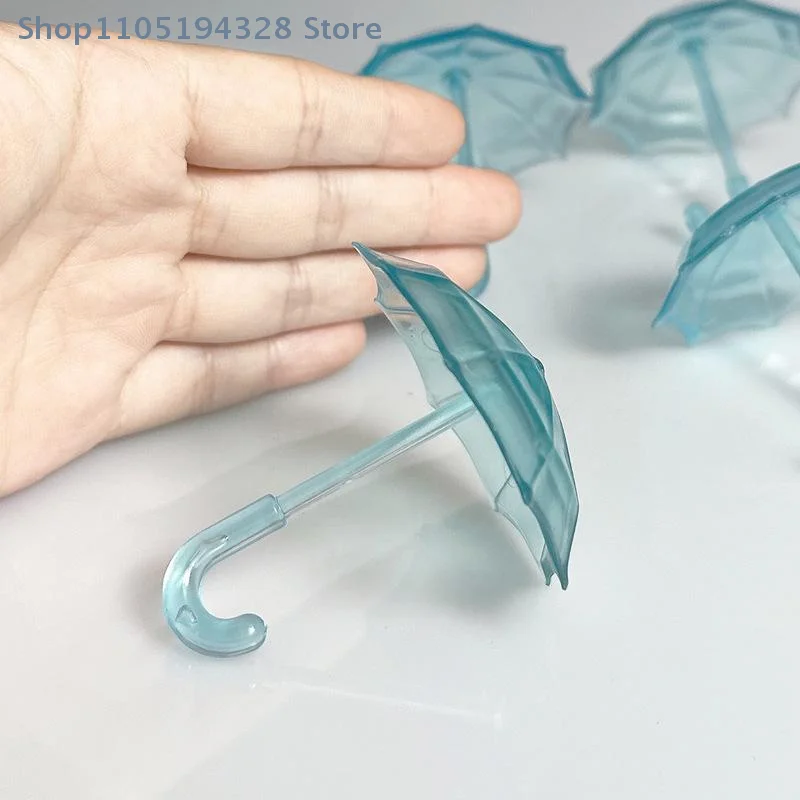 [YA] 1 stks poppenhuis meubelaccessoires transparant plastic mini-paraplu woondecoratie kinderspeelspeelgoed