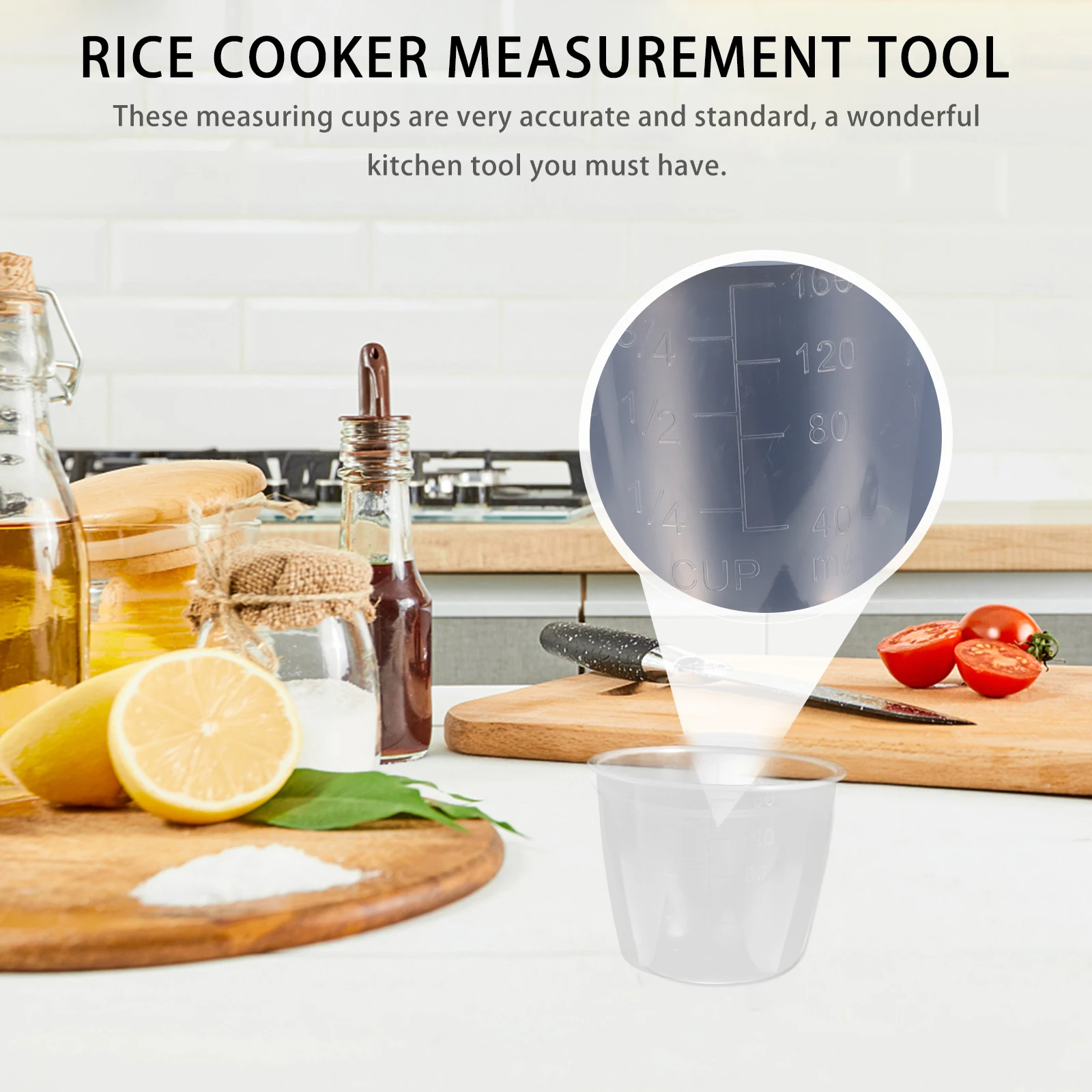 

10 pcs 160ml Rice Measuring Cup Plastic Accurate Cooking Utensils Dry Liquid Ingredients Kitchen Tool Must Have