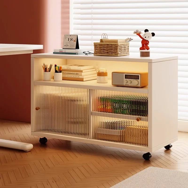 File Cabinet Office Wooden Locked Small Cabinet Mobile Storage With Wheel Table Under Locker Low