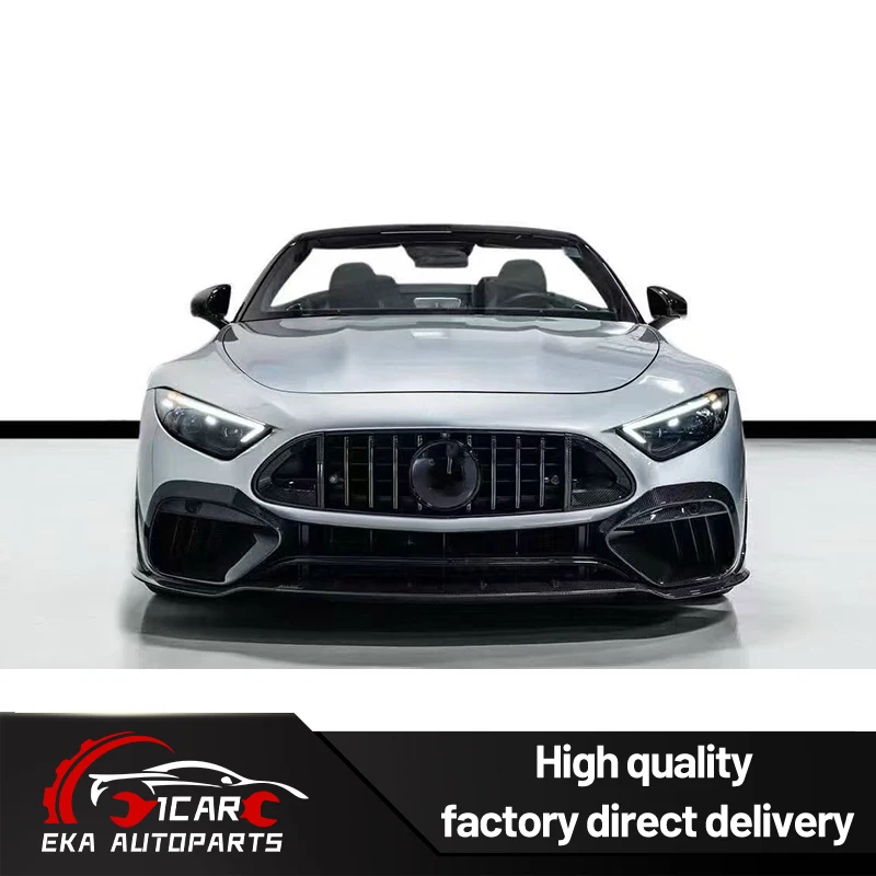 Dry Carbon Fiber B Style Body Kit for Mercedes-Benz SL-Class SL63 SL43 Splitter Rear Diffuser Side Skirts & Rear Spoiler