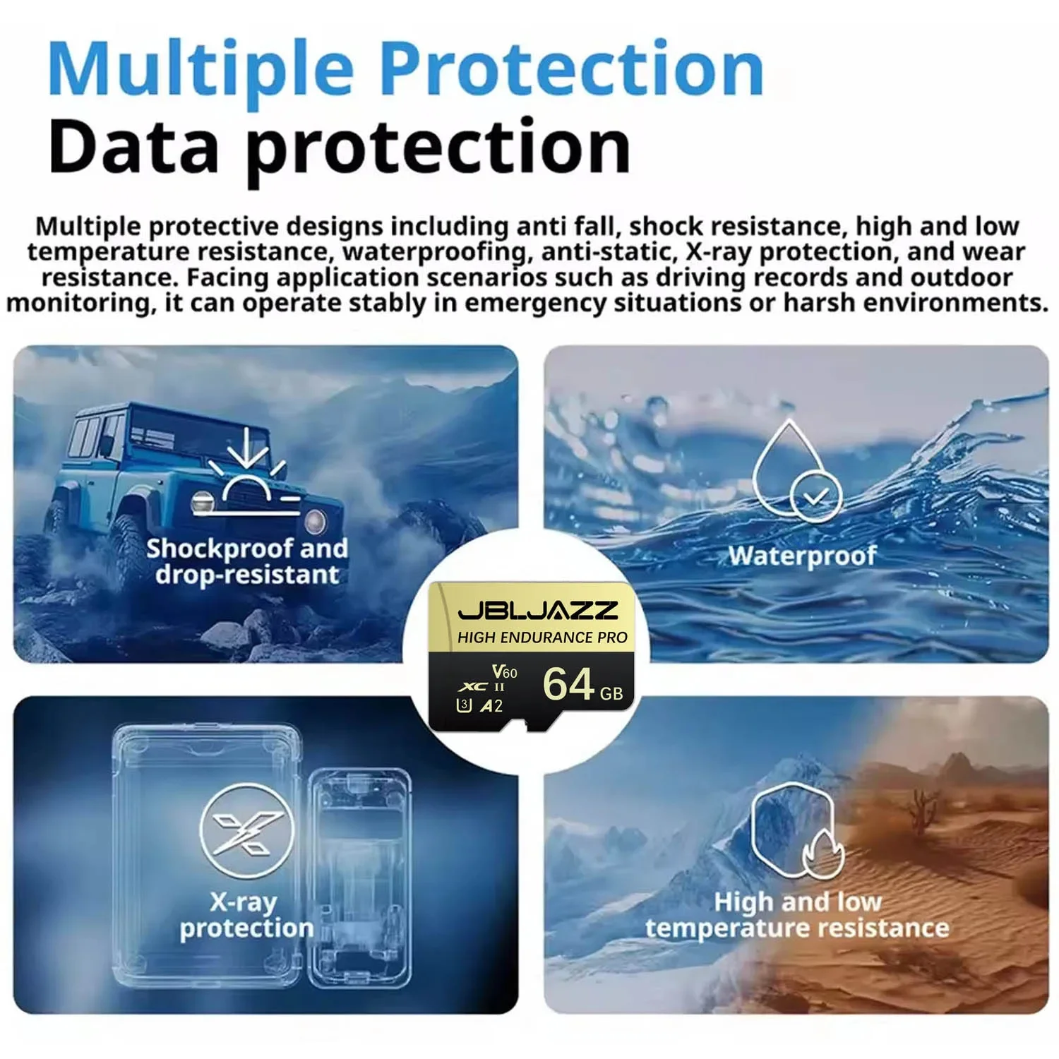 MicroSD Card High Endurance 32GB SDHC 64GB 128GB SDXC V30 C10 U3 Flash Memory Card 100Mb/s TF Video Card for Monitoring view 6