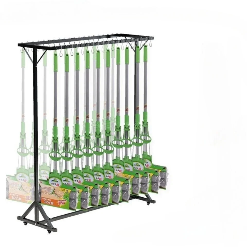 

Supermarket, hanging mop broom display stand, mobile, supermarket hanging