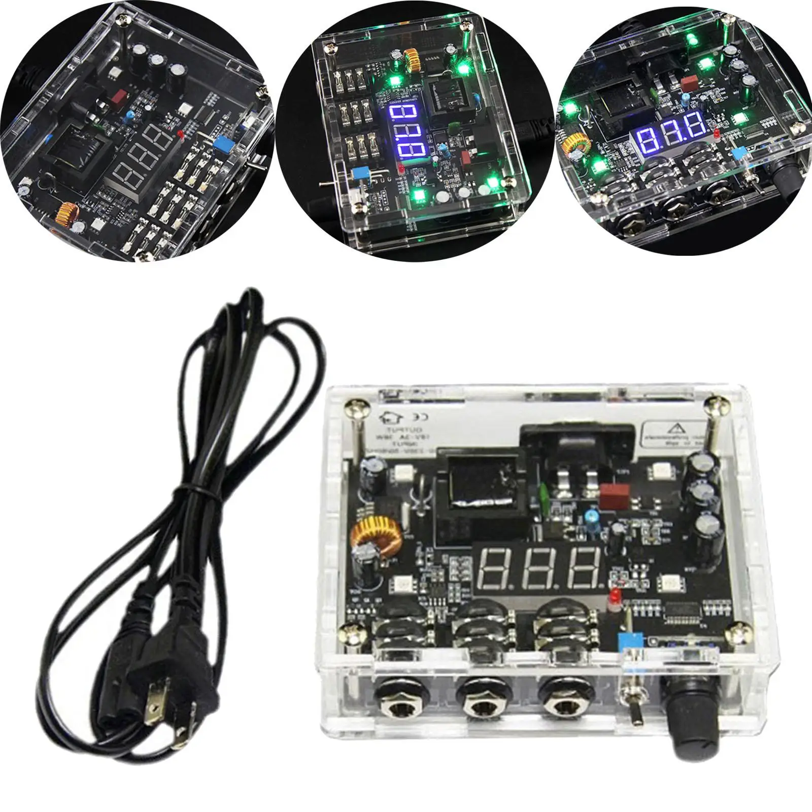 

Tattooing Power Supply Anti Slip Base Transparent LED Display Digital Tattooing Pen Machine Accessory for Tattooing