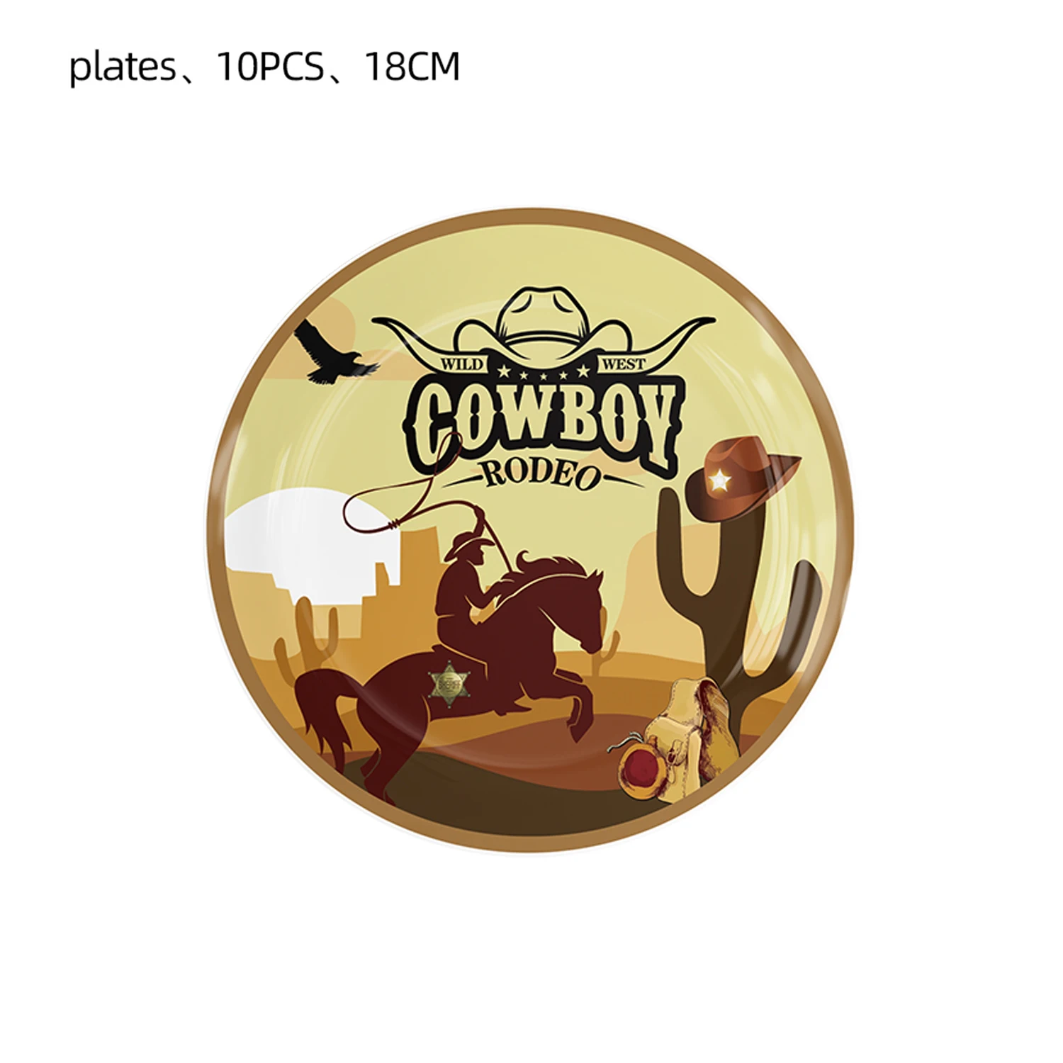 Western Cowboy Verjaardagsfeestje Servies Wegwerp Papieren Borden Papieren Handdoeken Tafelkleed Party Ecorations Sfeer Arrangement