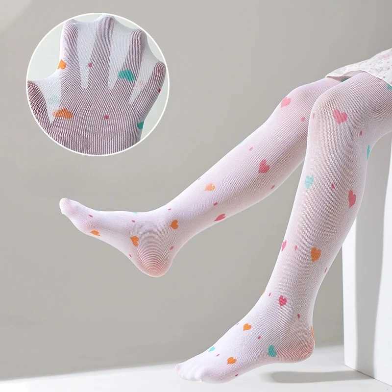 Fashion Lovely Babys Fishnet Socks New Lightweight Princess Mesh Socks Breathable Sheer Hosiery for Little Girls Printed Series