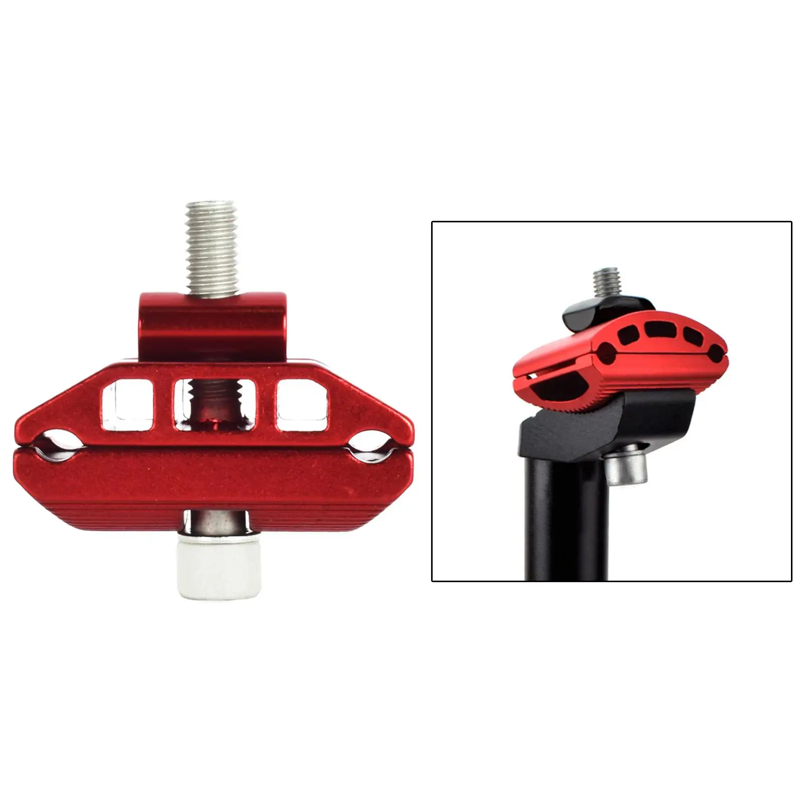 Bicycle Seatpost Head Saddle Pipe Screw Seat Tube Single Rod Head Parts Red Aluminium Alloy Durable Bike Seatpost Clamps Head