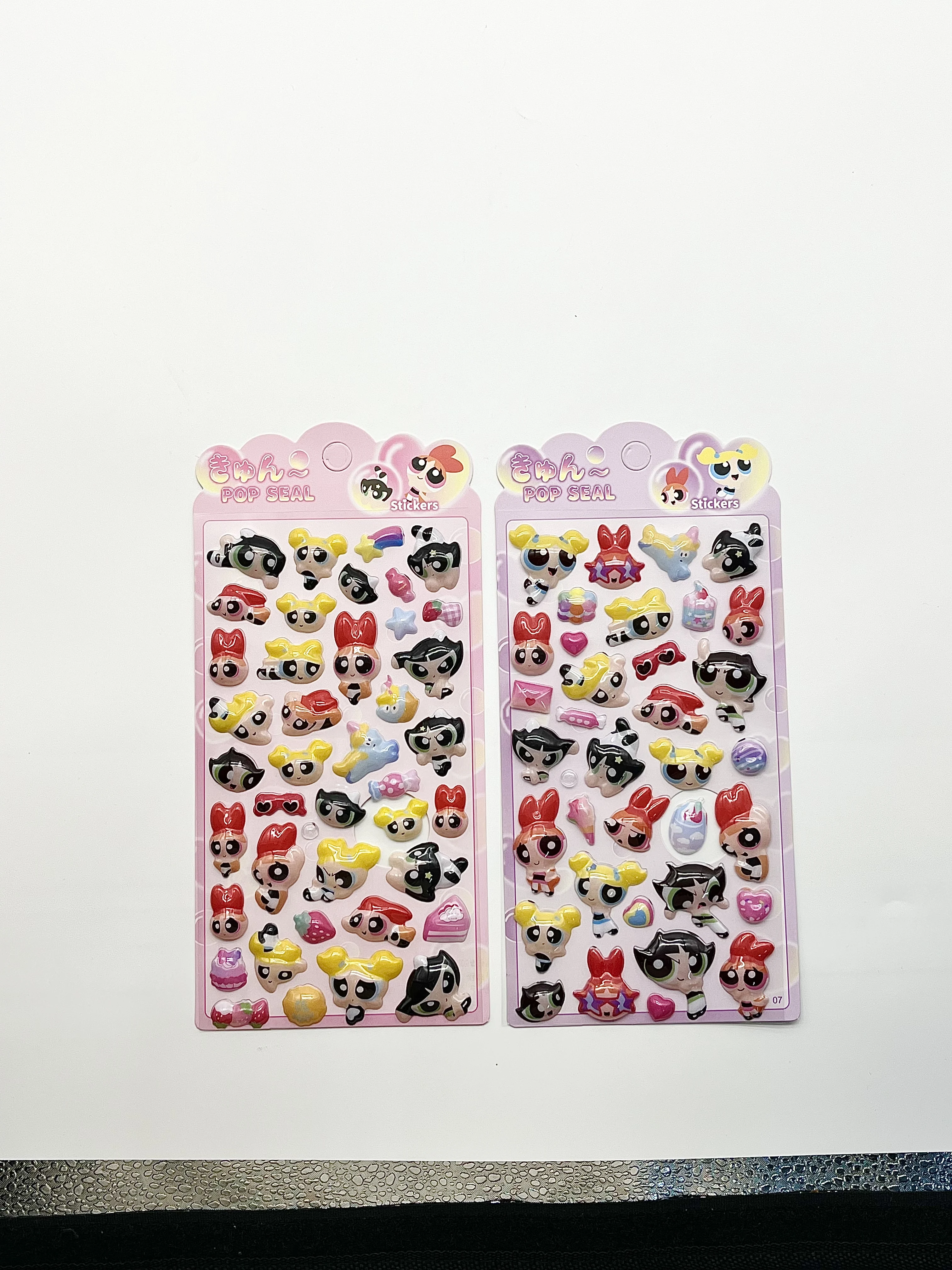 5 styles 3D hollow relief stickers for children's cartoons, cute stickers for computer decoration, anime stickers