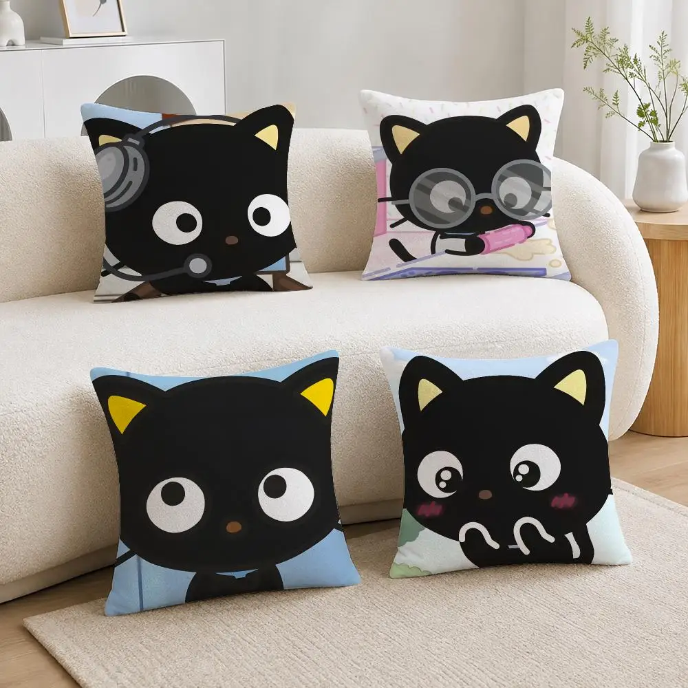 Character Chococat Cushion Cover Soft Plush Cushion Covers Fluffy Throw Pillow Cases for Sofa Bedroom Home Decor