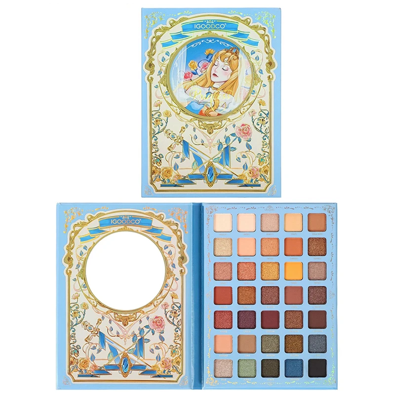 

36 Colors Sleeping Beauty Matte Eyeshadow Palette Book with Mirror Glitter Blush Powder Pigment Palette Makeup for Face Eyes