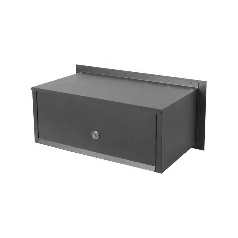 Outdoor Waterproof Powder Coated Steel Small Wall Mounted Drop Box For Letters And Packages