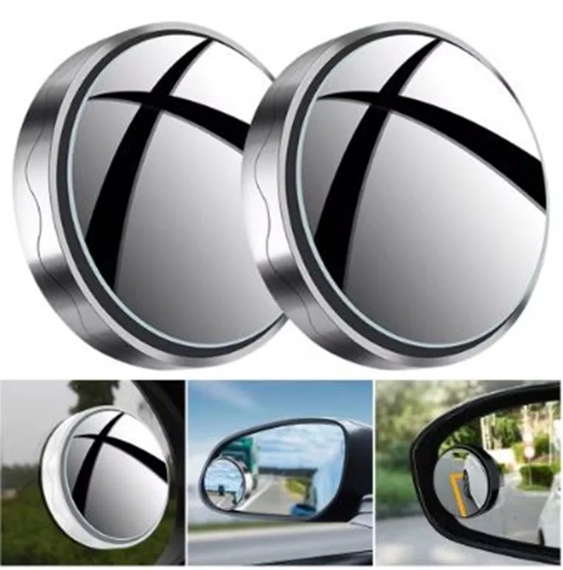 

Car Blind Spot Rear View Mirror Wide Angle 360 Degree Adjustable Small Round Mirror Car Reverse Auxiliary Rearview Convex Mirror