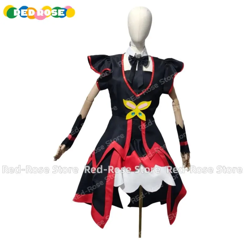 

【Customized 】Game Anime Go Princess PreCure Towa Akagi Cure Scarlet Cosplay Costume Dress Halloween Suits Party Role Play Outfit