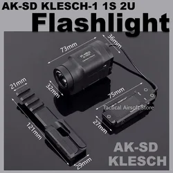 Z-enitco AK AK47 AK74 Light Klesh 2p AK-SD GEN 2 Strobe Flashlight Fit 20mm Pictinny Rail With Remote Switch 500 Lumens Aluminum
