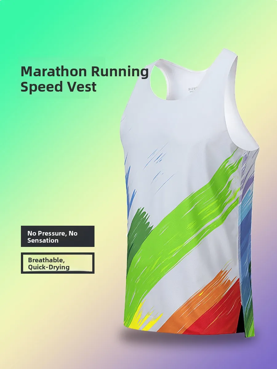 Marathon Racing Vest Sl Pred Glue Running Qui Dry Lightweight Breathable Men's Fitn Sport Lightweight Summer