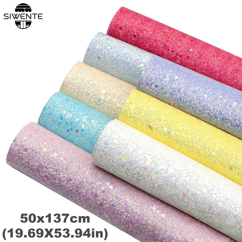 

Glitter Sequins PVC Leather Fabric Faux Cotton Flocking Back Synthetic Leather Repair for Car Interior Upholstery Bag DIY Crafts