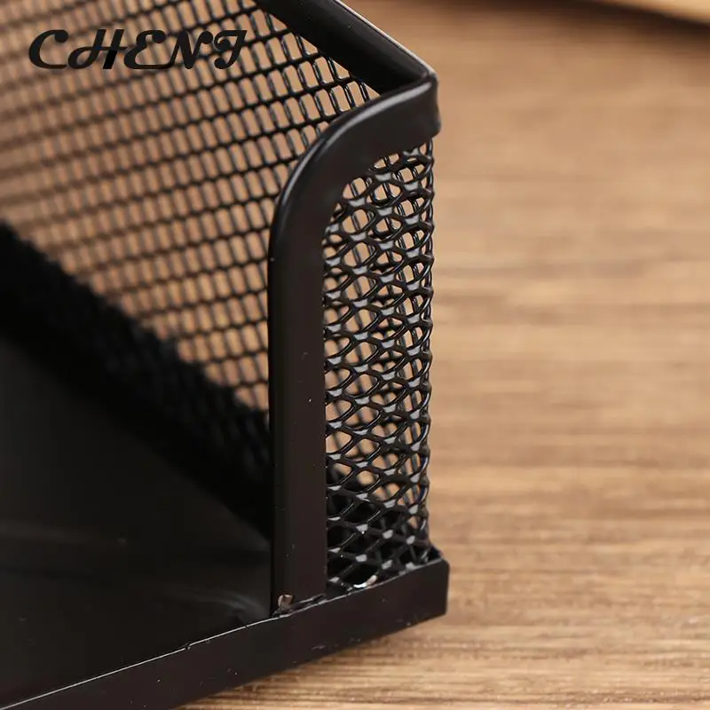 Desk Stationery Organizer Creative Metal Pen Holder Pencil File Storage Rack Storage Box Office Accessories Desktop Ornament